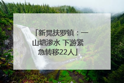 新晃扶罗镇：一山塘渗水 下游紧急转移22人