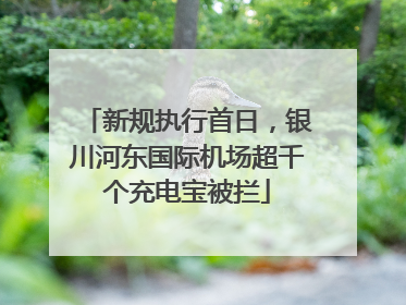 新规执行首日，银川河东国际机场超千个充电宝被拦