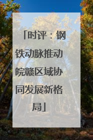 时评：钢铁动脉推动皖赣区域协同发展新格局