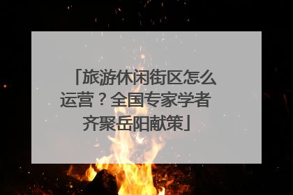 旅游休闲街区怎么运营？全国专家学者齐聚岳阳献策