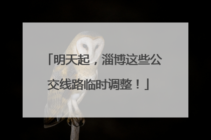 明天起，淄博这些公交线路临时调整！