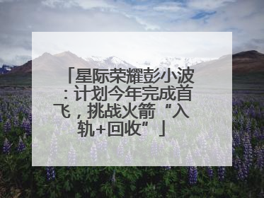 星际荣耀彭小波：计划今年完成首飞，挑战火箭“入轨+回收”