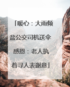 暖心：大雨倾盆公交司机送伞 感恩：老人执着寻人表谢意