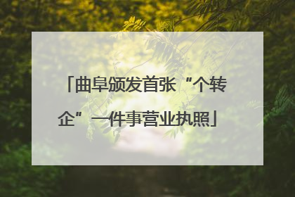 曲阜颁发首张“个转企”一件事营业执照