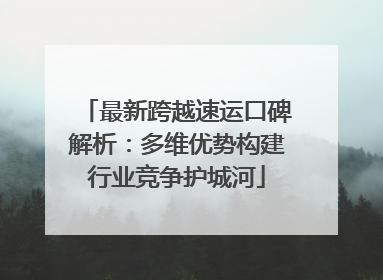 最新跨越速运口碑解析：多维优势构建行业竞争护城河