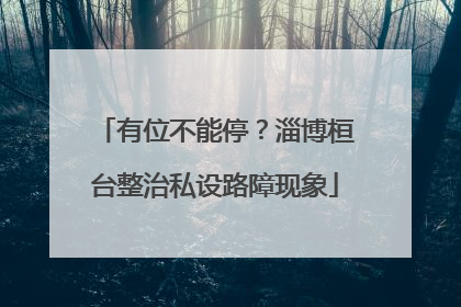 有位不能停？淄博桓台整治私设路障现象