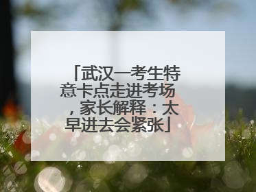 武汉一考生特意卡点走进考场，家长解释：太早进去会紧张