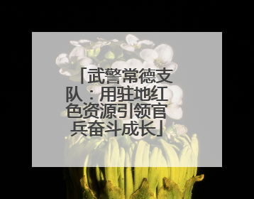 武警常德支队：用驻地红色资源引领官兵奋斗成长