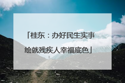 桂东：办好民生实事 绘就残疾人幸福底色