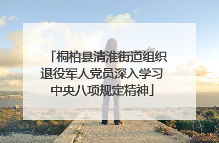 桐柏县清淮街道组织退役军人党员深入学习中央八项规定精神