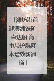 潍坊港首迎澳洲铁矿直达船 海事局护航降本增效新通道