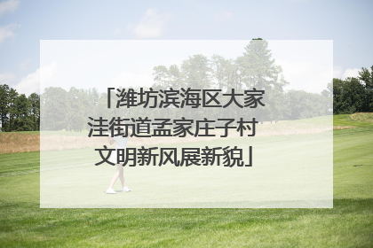 潍坊滨海区大家洼街道孟家庄子村文明新风展新貌