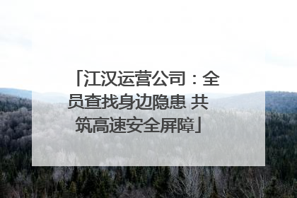 江汉运营公司：全员查找身边隐患 共筑高速安全屏障