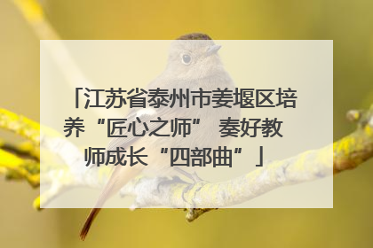 江苏省泰州市姜堰区培养“匠心之师” 奏好教师成长“四部曲”
