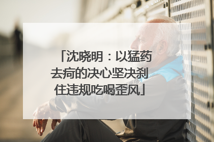 沈晓明：以猛药去疴的决心坚决刹住违规吃喝歪风