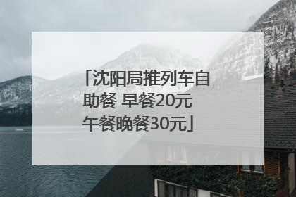沈阳局推列车自助餐 早餐20元午餐晚餐30元