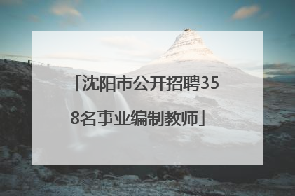 沈阳市公开招聘358名事业编制教师