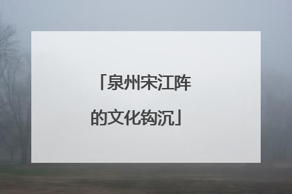 泉州宋江阵的文化钩沉