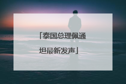 泰国总理佩通坦最新发声