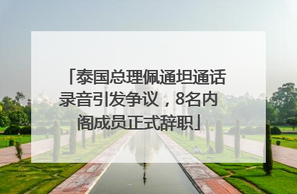 泰国总理佩通坦通话录音引发争议，8名内阁成员正式辞职