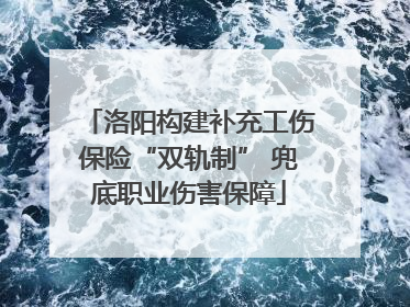 洛阳构建补充工伤保险“双轨制” 兜底职业伤害保障