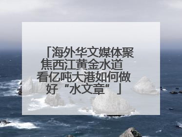 海外华文媒体聚焦西江黄金水道 看亿吨大港如何做好“水文章”