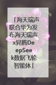 海天瑞声联合华为发布海天瑞声x昇腾DeepSeek数据飞轮智能体