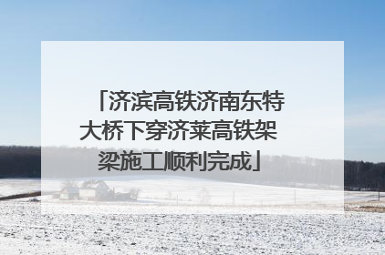 济滨高铁济南东特大桥下穿济莱高铁架梁施工顺利完成