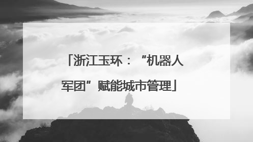 浙江玉环：“机器人军团”赋能城市管理