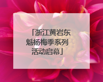 浙江黄岩东魁杨梅季系列活动启幕