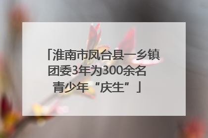淮南市凤台县一乡镇团委3年为300余名青少年“庆生”