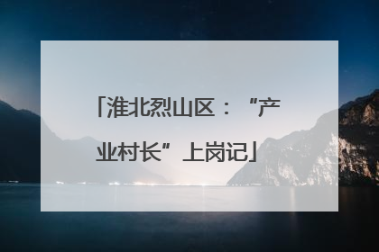 淮北烈山区：“产业村长”上岗记