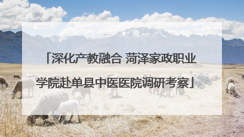 深化产教融合 菏泽家政职业学院赴单县中医医院调研考察