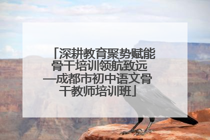 深耕教育聚势赋能 骨干培训领航致远—成都市初中语文骨干教师培训班