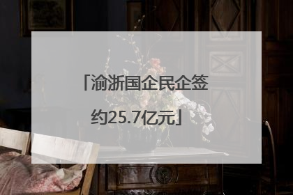 渝浙国企民企签约25.7亿元