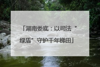 湖南娄底：以司法“绿盾”守护千年梯田