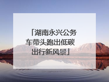 湖南永兴公务车带头跑出低碳出行新风景