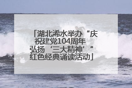 湖北浠水举办“庆祝建党104周年 弘扬‘三大精神’”红色经典诵读活动