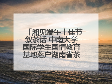 湘见端午丨佳节叙茶话 中南大学国际学生国情教育基地落户湖南省茶叶博物馆