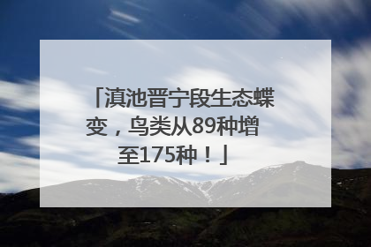 滇池晋宁段生态蝶变，鸟类从89种增至175种！