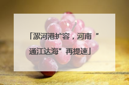 漯河港扩容，河南“通江达海”再提速