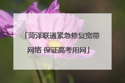 菏泽联通紧急修复宽带网络 保证高考用网