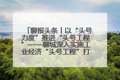 聊报头条丨以“头号力度”推进“头号工程”——聊城深入实施工业经济“头号工程”打造经济发展强引擎