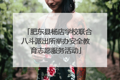 肥东县杨店学校联合八斗派出所举办安全教育志愿服务活动