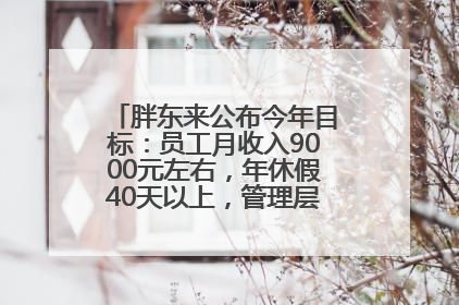 胖东来公布今年目标：员工月收入9000元左右，年休假40天以上，管理层人均分配70万元