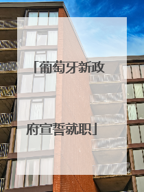 葡萄牙新政府宣誓就职