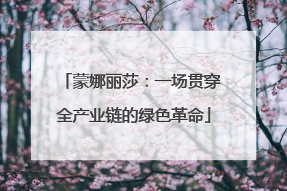 蒙娜丽莎：一场贯穿全产业链的绿色革命
