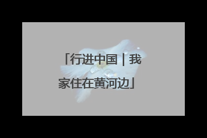 行进中国｜我家住在黄河边
