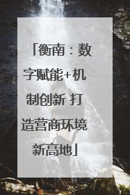 衡南：数字赋能+机制创新 打造营商环境新高地
