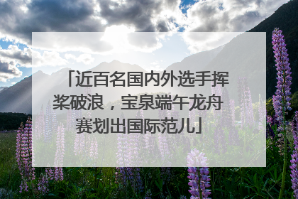近百名国内外选手挥桨破浪，宝泉端午龙舟赛划出国际范儿